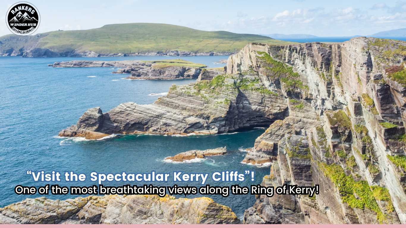 Stunning cliffs and coastal views at the Kerry Cliffs along the Ring of Kerry in Ireland.