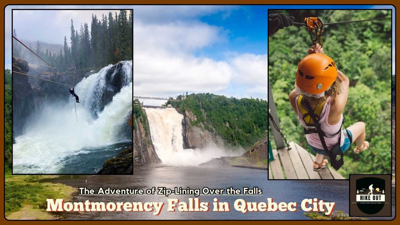 Thrilling zipline ride over Montmorency Falls, offering spectacular views of the falls and surrounding nature.